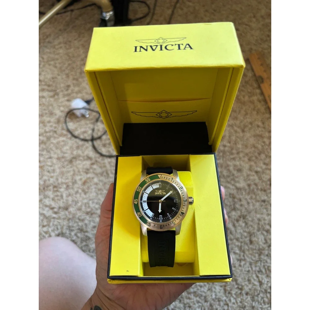Invicta Specialty Compass Pro Diver Watch 45mm Green Black Silicone Band New